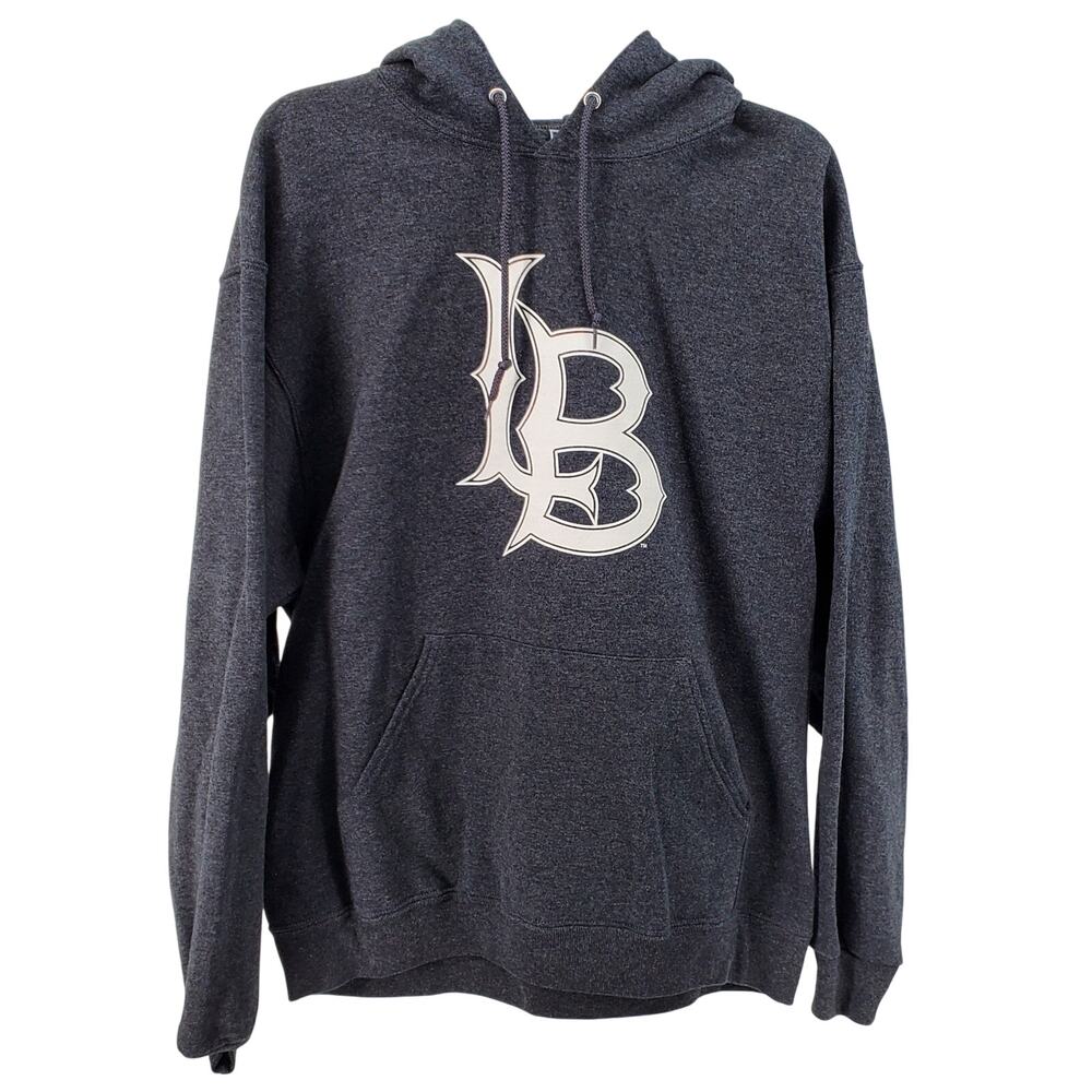 Long Beach University Sweatshirt Unisex Large Kangaroo Pocket Gray‎ Pre-Owned